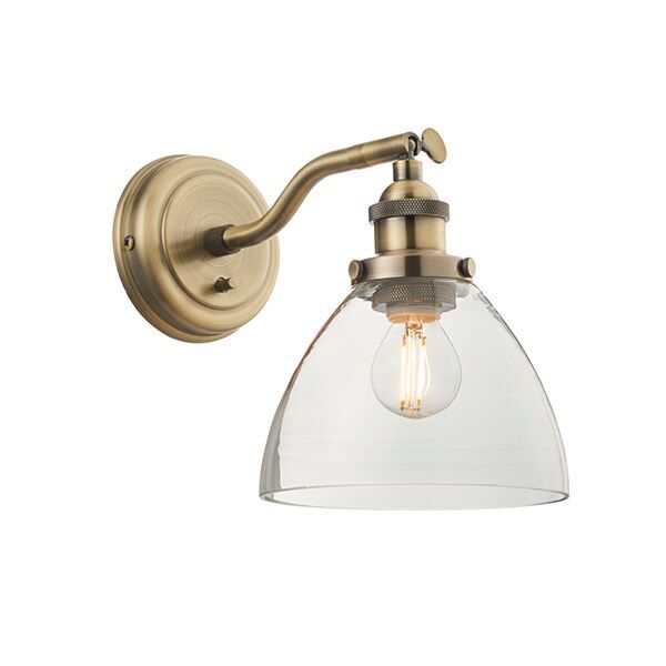 Endon Lighting - Hansen - 77273 - Antique Brass Clear Glass Spotlight