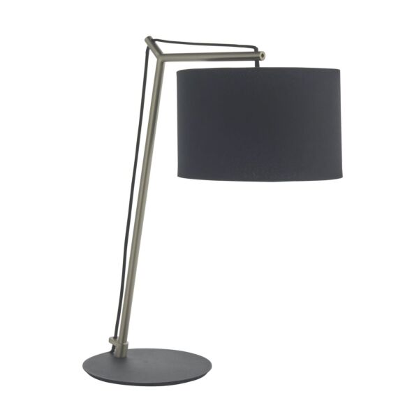 Presence - Matt Nickel Table Lamp with Black Shade