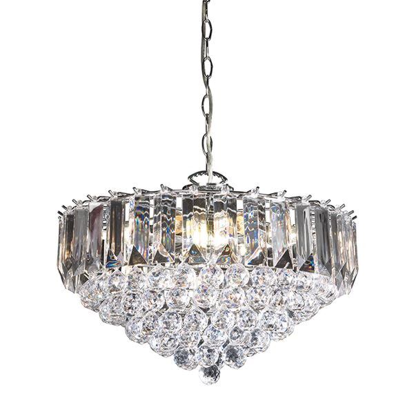 Endon Lighting - Fargo - FARGO-18CH - Chrome Clear 6 Light Ceiling Pendant Light