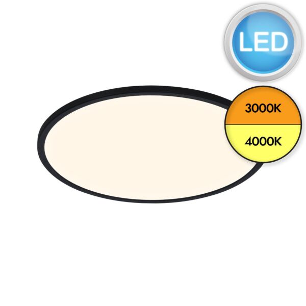 Nordlux - Oja 42 IP54 3000/4000K DIM - 2210666103 - LED Black IP54 Flush Ceiling Light