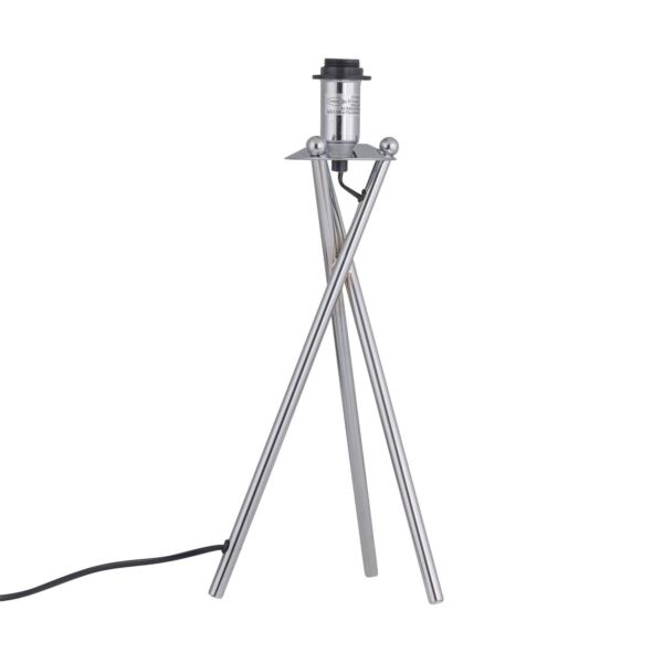 Chrome Tripod Table Lamp Base Only