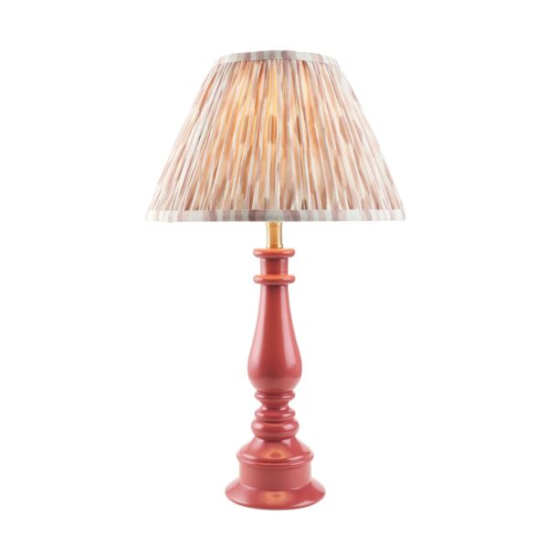 Endon Lighting - Myrtle & Ikat 30cm - 114908 - Pink Warm Brass Neutral Table Lamp With Shade