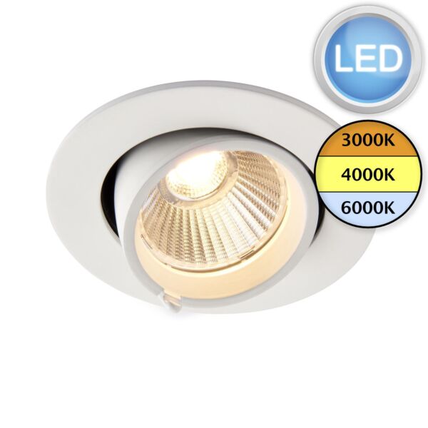 Saxby Lighting - Axial CCT - 108288 - LED White Clear Recessed Ceiling Downlight