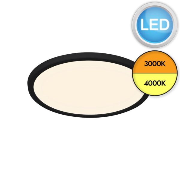 Nordlux - Oja 29 IP54 3000/4000K - 2210616103 - LED Black IP54 Flush Ceiling Light