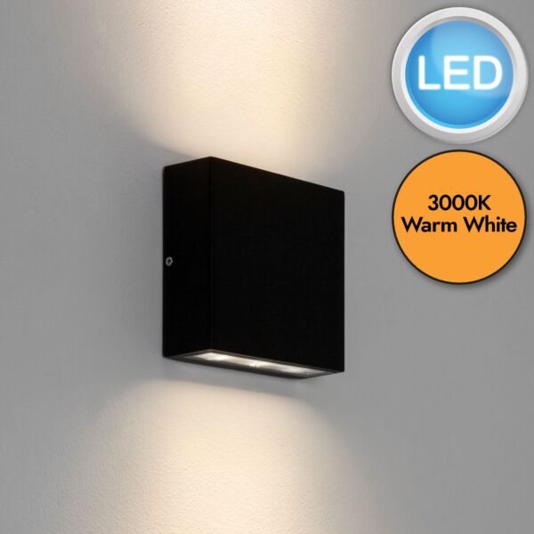 Astro Lighting - Elis Twin LED 1331002 - IP54 Textured Black Wall Light