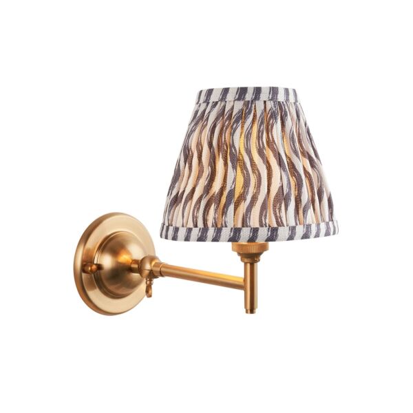 Endon Lighting - Dome Fold & Ripple 16cm - 115644 - Aged Brass Grey Wall Light