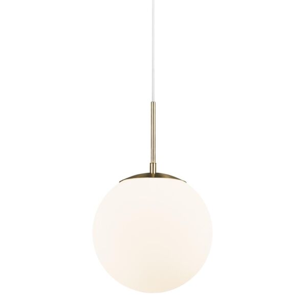 Nordlux - Grant 25 - 2010563035 - Brushed Brass Opal Glass Ceiling Pendant Light