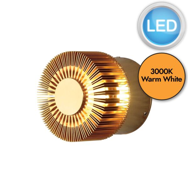 Konstsmide - Monza - 7900-800 - LED Brass IP54 Outdoor Wall Washer Light