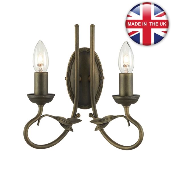 Elstead - Olivia OV2-BLK-GOLD Wall Light