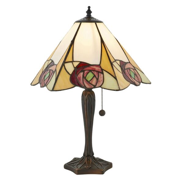 Interiors 1900 - Ingram - 64184 - Dark Bronze Tiffany Glass Table Lamp