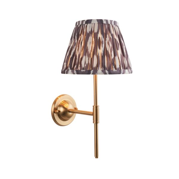 Endon Lighting - Dome T Bar & Ikat 20cm - 115977 - Aged Brass Grey Wall Light