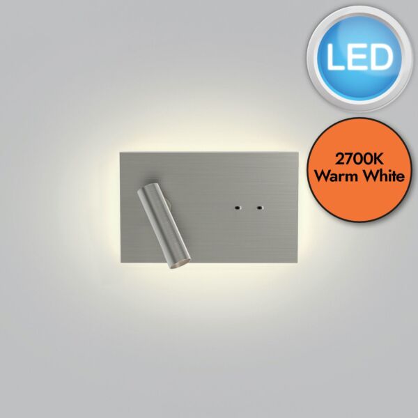 Astro Lighting - Edge - 1352042 - LED Nickel Reading Wall Light