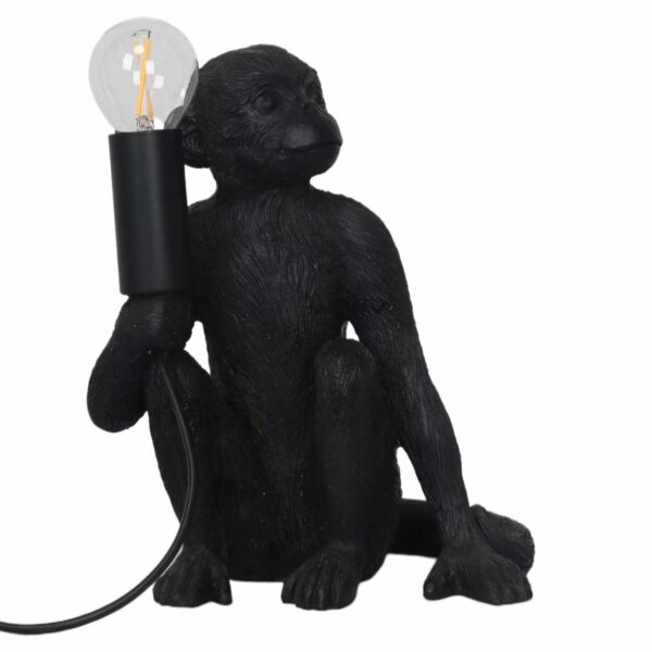 Black Monkey Table Lamp or Beside Light