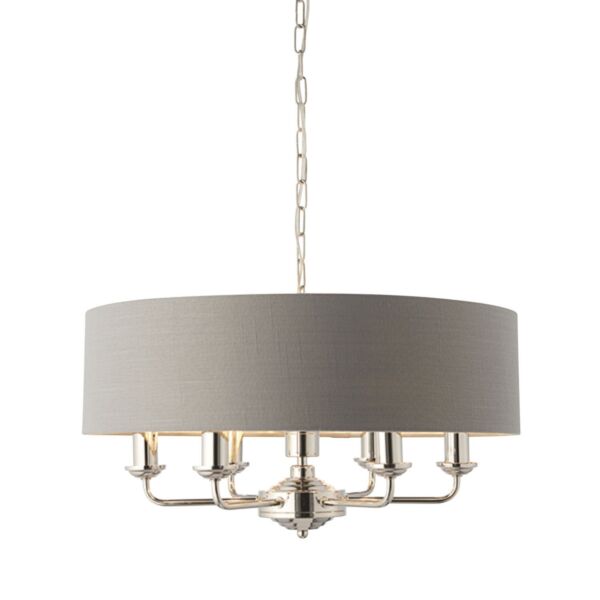Endon Lighting - Highclere - 94373 - Nickel Charcoal 6 Light Ceiling Pendant Light