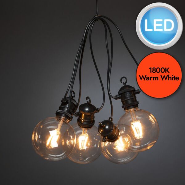 Konstsmide - Festoon LED light set 10 amber replaceable bulb - 2393-800EE