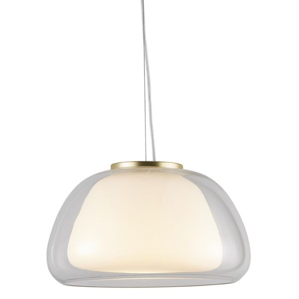 Nordlux - Jelly - 2010783001 - Brushed Brass Clear Glass Opal Ceiling Pendant Light