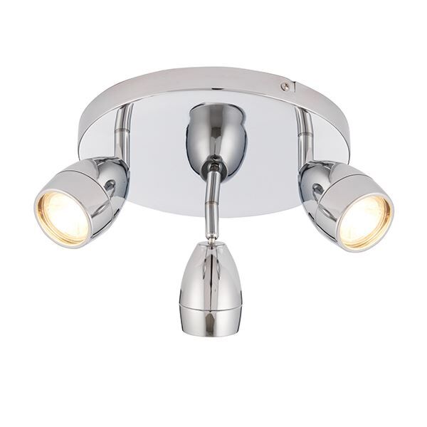 Endon Lighting - Porto - 73692 - Chrome Clear Glass 3 Light IP44 Bathroom Ceiling Spotlight