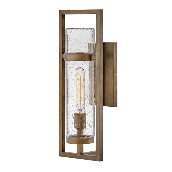 Hinkley Lighting - Cordillera - HK-CORDILLERA-M-BU - Burnished Bronze Clear Seeded Glass IP44 Outdoor Wall Light