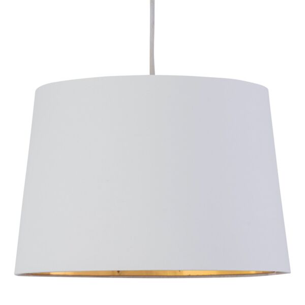 Zoey - White with Gold Inner 28cm Easy Fit Pendant or Lamp Shade