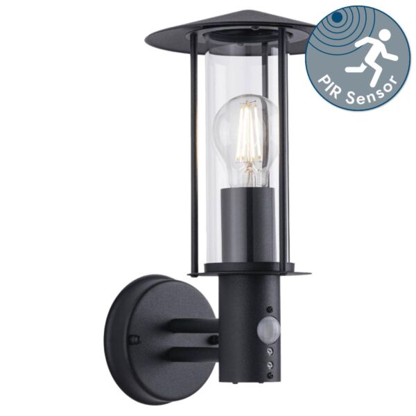 Treviso - Black Motion Sensor Outdoor Security Light