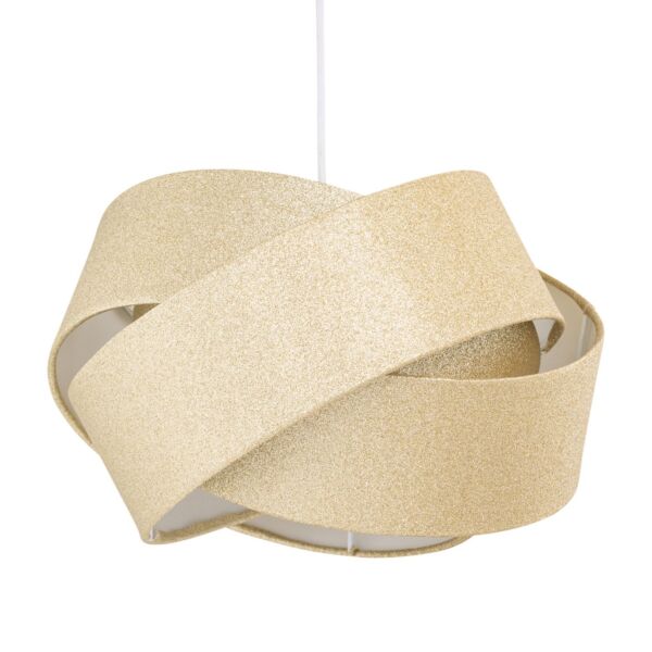 Gold Glitter Twist Easy Fit Pendant Shade