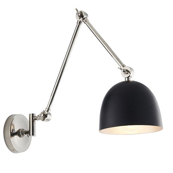 Endon Lighting - Lehal - 93431 - Nickel Black Reading Wall Light