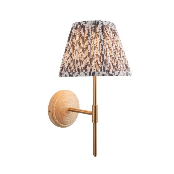 Endon Lighting - Wood T Bar & Leaf 20cm - 116101 - Ash Wood Grey Wall Light