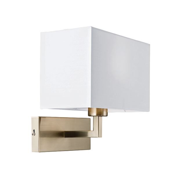 Endon Lighting - Piccolo - 61604 - Satin Nickel White Wall Light