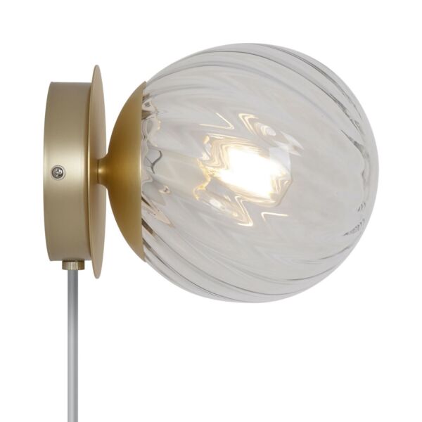 Nordlux - Chisell - 2312111035 - Brass Clear Glass Plug In Wall Light