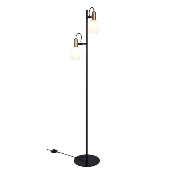 Nordlux - Arild - 2312324003 - Black Opal Glass 2 Light Floor Reading Lamp