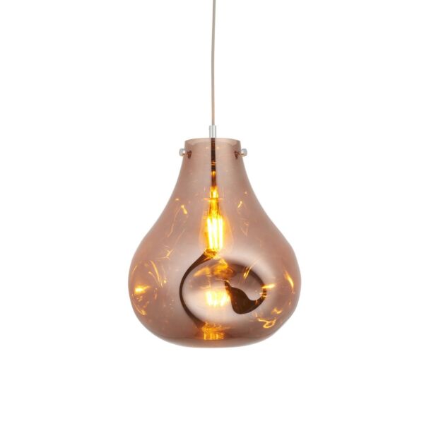 Hanson - Chrome Copper Glass Ceiling Pendant Light