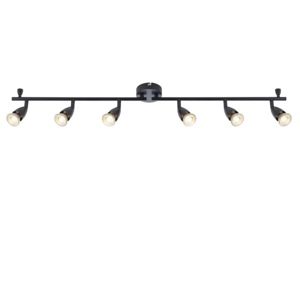 Saxby Lighting - Amalfi - 101332 - Black 6 Light Ceiling Spotlight