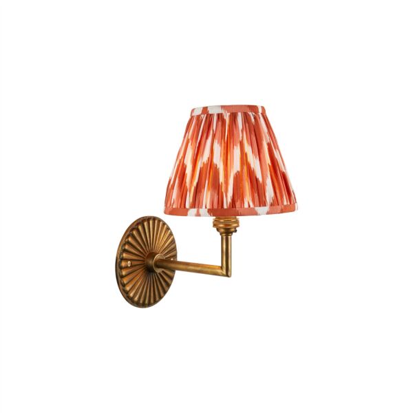 Endon Lighting - Dahlia - 115325 - Antique Brass Orange Wall Light