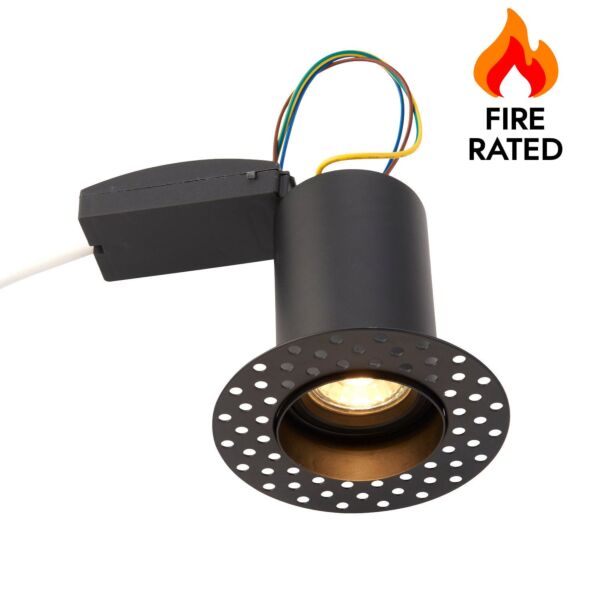 Saxby Lighting - Ravel - 103028 - Black Recessed Fire Rated Ceiling Downlight