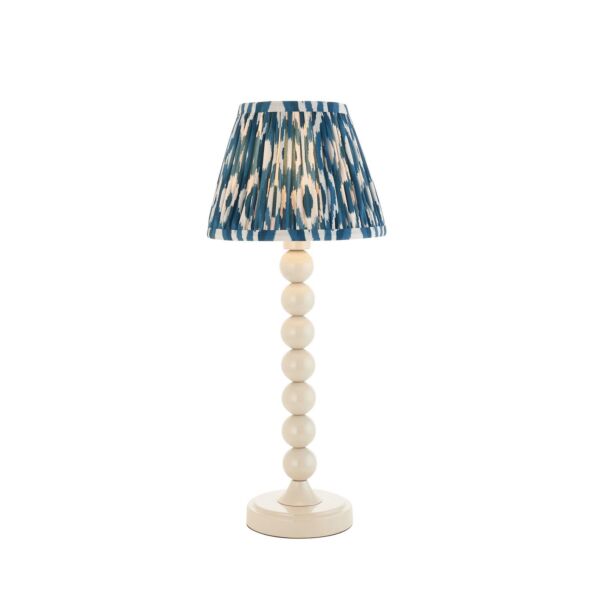 Endon Lighting - Higgledy & Ikat 20cm - 116228 - White Blue Table Lamp With Shade