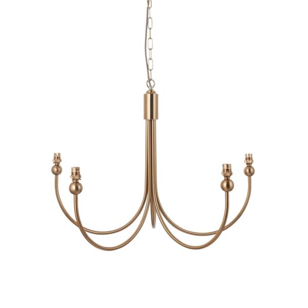 Endon Lighting - Santiago - 112152 - Aged Brass 5 Light Ceiling Pendant Light