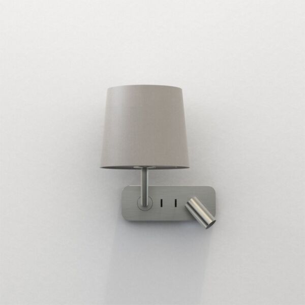 Astro Lighting - Side by Side - 1406003 & 5018037 - Nickel Putty Reading Wall Light