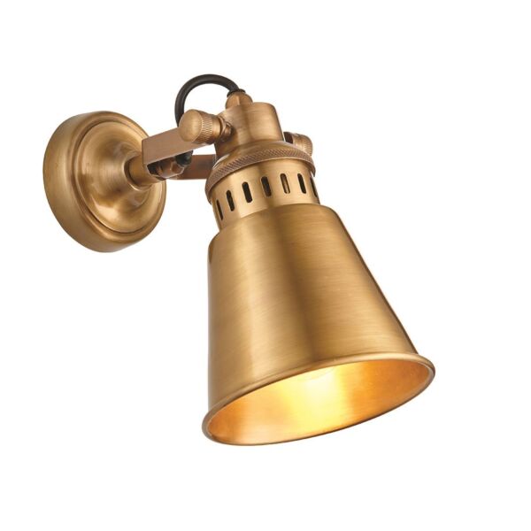 Endon Lighting - Elms - 73104 - Antique Solid Brass Spotlight