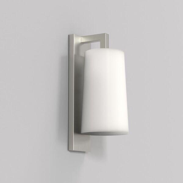 Astro Lighting - Lago - 1297002 & 5019001 - Nickel White Glass IP44 Bathroom Wall Light