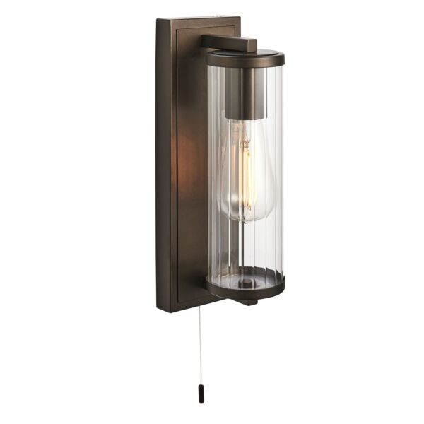 Tribe -Dark Bronze Pull Cord Bathroom Wall Light