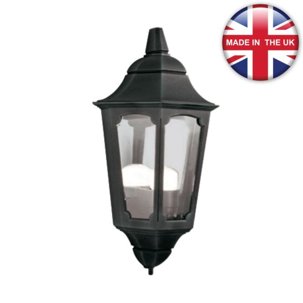 Elstead - Parish PR7-BLACK Half Lantern
