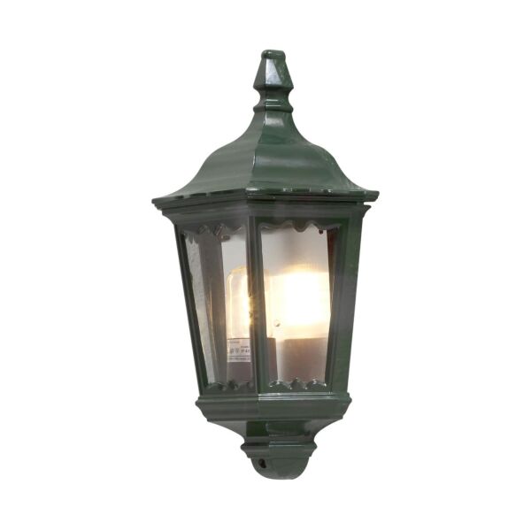 Konstsmide - Firenze - 7229-600 - Green Outdoor Half Lantern Wall Light