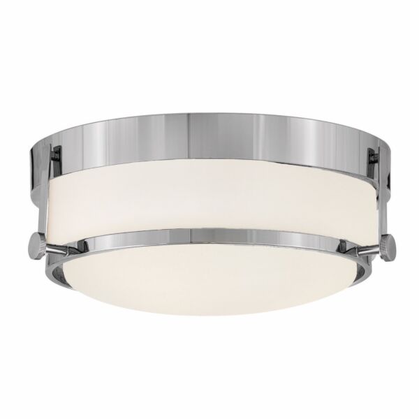 Hinkley Lighting - Harper - HK-HARPER-F-CM - Chrome Opal Glass 3 Light Flush Ceiling Light