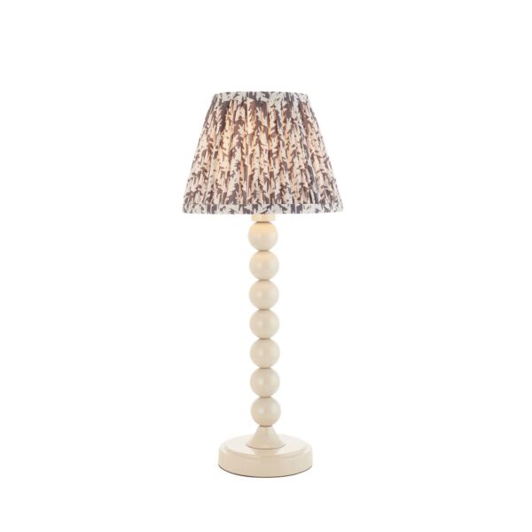 Endon Lighting - Higgledy & Leaf 20cm - 116216 - White Grey Table Lamp With Shade