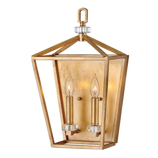 Quintiesse - Stinson - QN-STINSON2-DBR - Distressed Brass 2 Light Wall Light