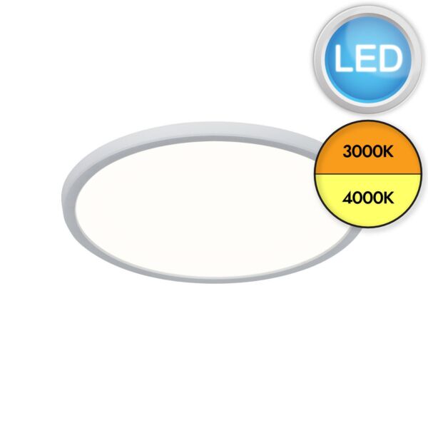 Nordlux - Oja 29 IP54 3000/4000K DIM - 2210656101 - LED Matt White IP54 Flush Ceiling Light