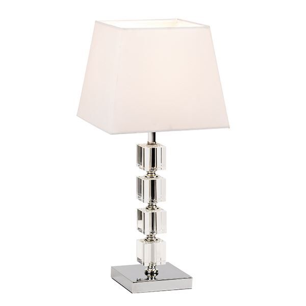 Endon Lighting - Murford - 96940-TLCH - Chrome White Table Lamp With Shade