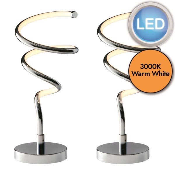 Set of 2 Spring - Polished 10W LED Table Lamps