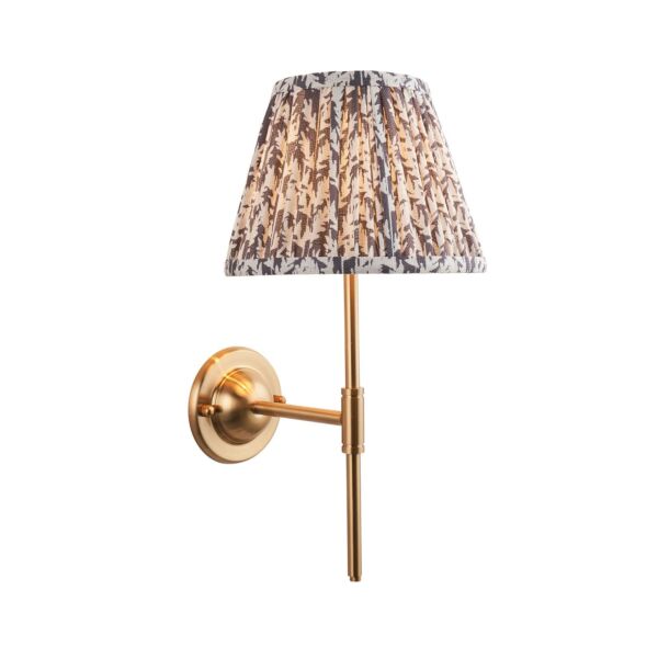 Endon Lighting - Dome T Bar & Leaf 20cm - 115966 - Aged Brass Grey Wall Light