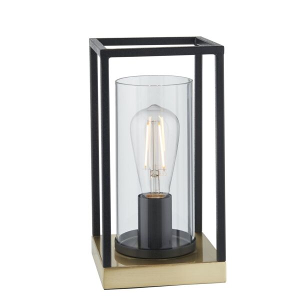 Francine - Sand Black Clear Glass Table Lamp